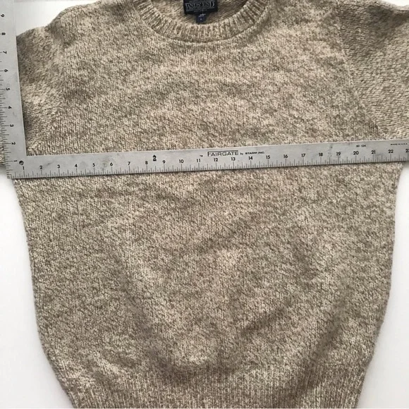Vintage! Lands' End Men's Crewneck Sweater in Heather Taupe Blend - Picture 5 of 5
